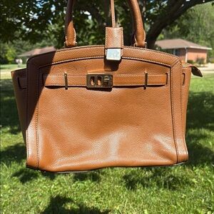 MICHAEL Michael Kors Brown Satchel with Top Handles